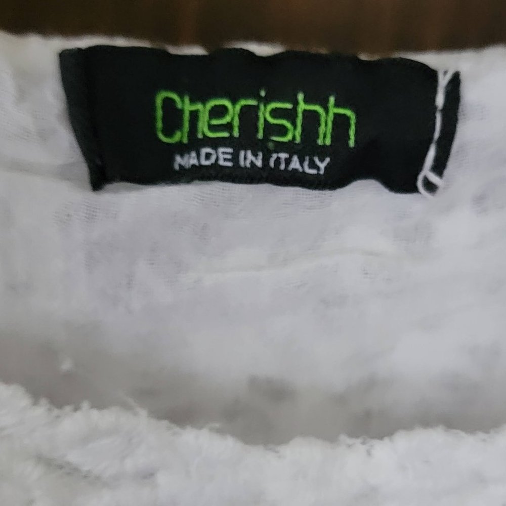 Cherishh Made in Italy White Lace Embroidered Tank Top *** No Size Tag *** - Picture 10 of 12